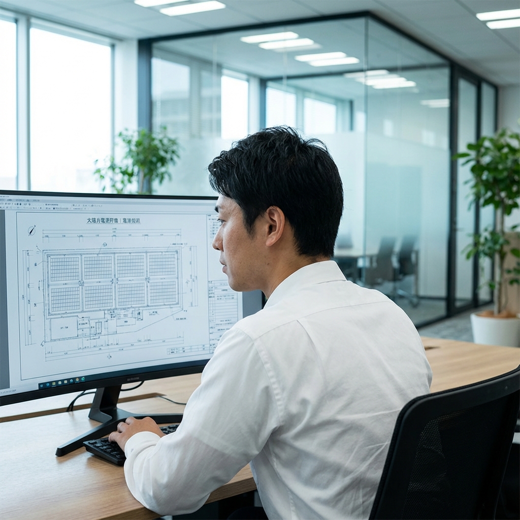 独自のデータ解析システムを用いた開発用地選定の解析画面